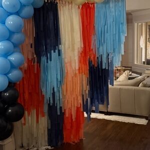Bluey fringe backdrop